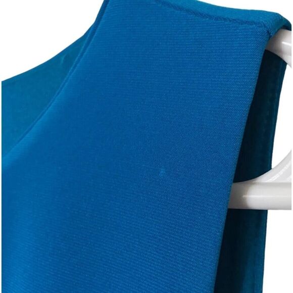 White House Black Market Blue Sheath Workwear Dress Stretch Designer US S - Picture 6 of 9
